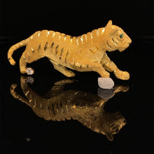 Load image into Gallery viewer, gold animal pin brooch jewelry Tiger