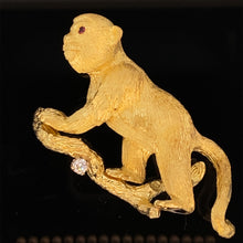 Load image into Gallery viewer, gold animal pin brooch jewelry monkey