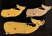 Load image into Gallery viewer, gold animal pin brooch jewelry fish whale