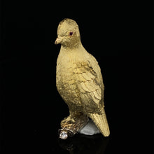 Load image into Gallery viewer, Gold animal pin brooch quail