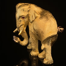 Load image into Gallery viewer, gold animal pin brooch jewelry elephant