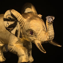 Load image into Gallery viewer, gold animal pin brooch jewelry elephant