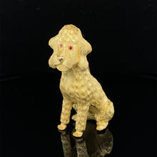 Load image into Gallery viewer, Dog Gold animal pin brooch Poodle