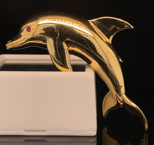 Load image into Gallery viewer, gold fish animal pin brooch jewelry dolphin