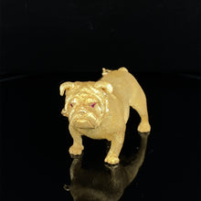 Load image into Gallery viewer, gold animal pin brooch bulldog