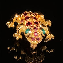 Load image into Gallery viewer, gold animal pin brooch jewelry frog