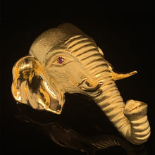 Load image into Gallery viewer, gold animal pin brooch jewelry elephant