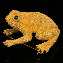 Load image into Gallery viewer, gold animal pin brooch jewelry frog