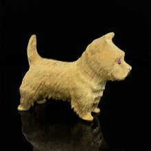 Cargar imagen en el visor de la galería, Dog Gold animal pin brooch West Highland Terrier