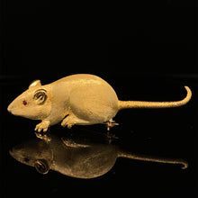 Load image into Gallery viewer, gold animal pin brooch jewelry mouse