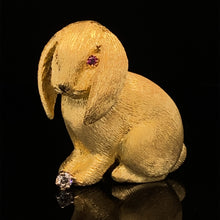 Load image into Gallery viewer, gold animal pin brooch jewelry rabbit
