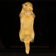 Load image into Gallery viewer, gold animal pin brooch jewelry fish sea otter