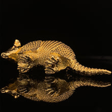 Load image into Gallery viewer, gold animal pin brooch armadillo jewelry