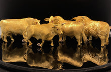 Load image into Gallery viewer, gold animal pin brooch bull jewelry