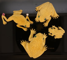 Load image into Gallery viewer, Frog, small Frog with cabochon Emerald eyes. SPECIAL