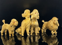 Load image into Gallery viewer, Dog Gold animal pin brooch Poodle