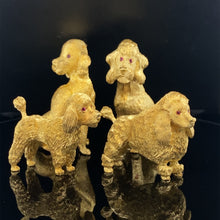 Load image into Gallery viewer, Dog Gold animal pin brooch Poodle