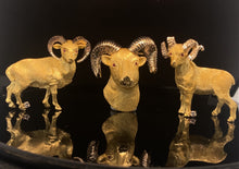 Load image into Gallery viewer, gold animal pin brooch ram jewelry