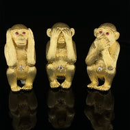Set of 3 Monkeys SPECIAL: Hear No Evil, See No Evil and Speak No Evil >$5,000 savings