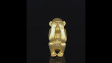 Load and play video in Gallery viewer, Gold animal pin brooch monkey see no evil
