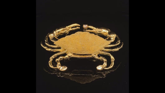 gold fish pin brooch jewelry crab 