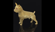 Load and play video in Gallery viewer, Dog Gold animal pin brooch boxer
