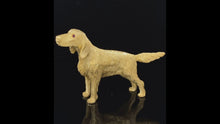 Load and play video in Gallery viewer, Dog Gold animal pin brooch Irish setter
