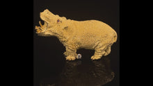 Load and play video in Gallery viewer, gold animal pin brooch jewelry Hippopotamus
