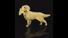 Load and play video in Gallery viewer, Gold animal pin brooch retriever
