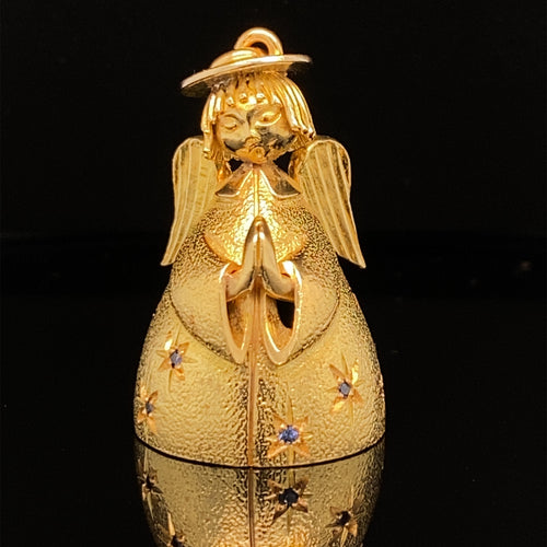 gold  angel pendant  jewelry