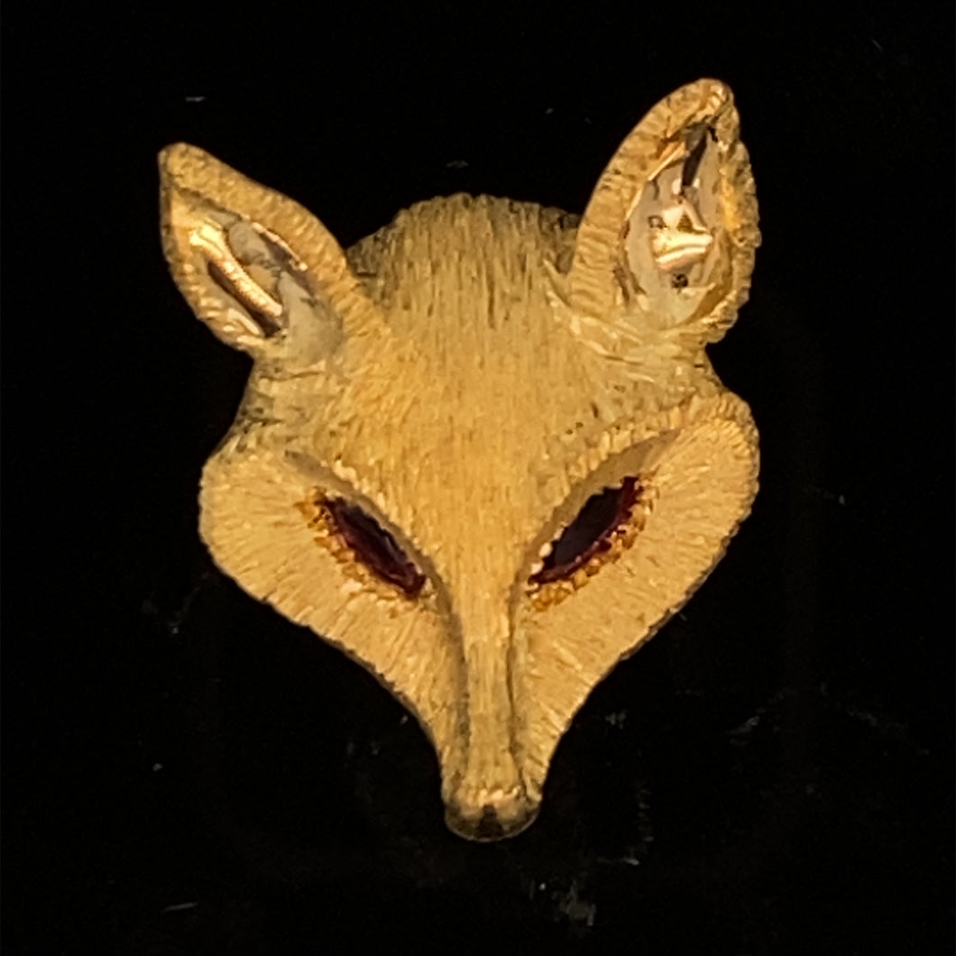 gold animal pin brooch jewelry fox