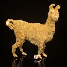 Load image into Gallery viewer, gold animal pin brooch jewelry llama

