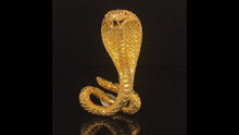 Load and play video in Gallery viewer, gold animal pin brooch jewelry cobra snake
