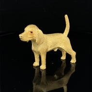 Dog Gold animal pin brooch beagle