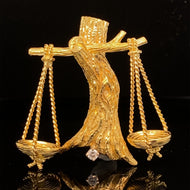 gold zodiac sign Libra pin brooch jewelry van cleef Arpels