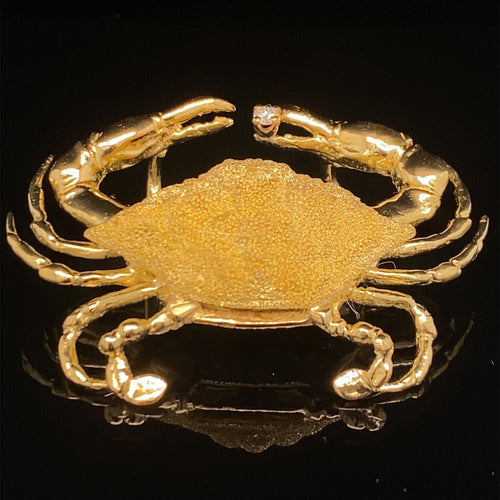 gold fish pin brooch jewelry crab