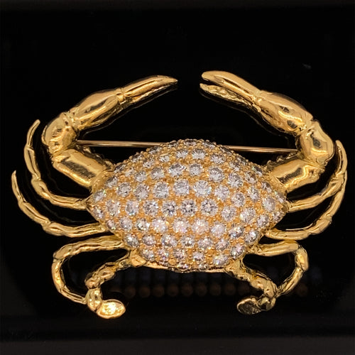 gold fish pin brooch jewelry crab