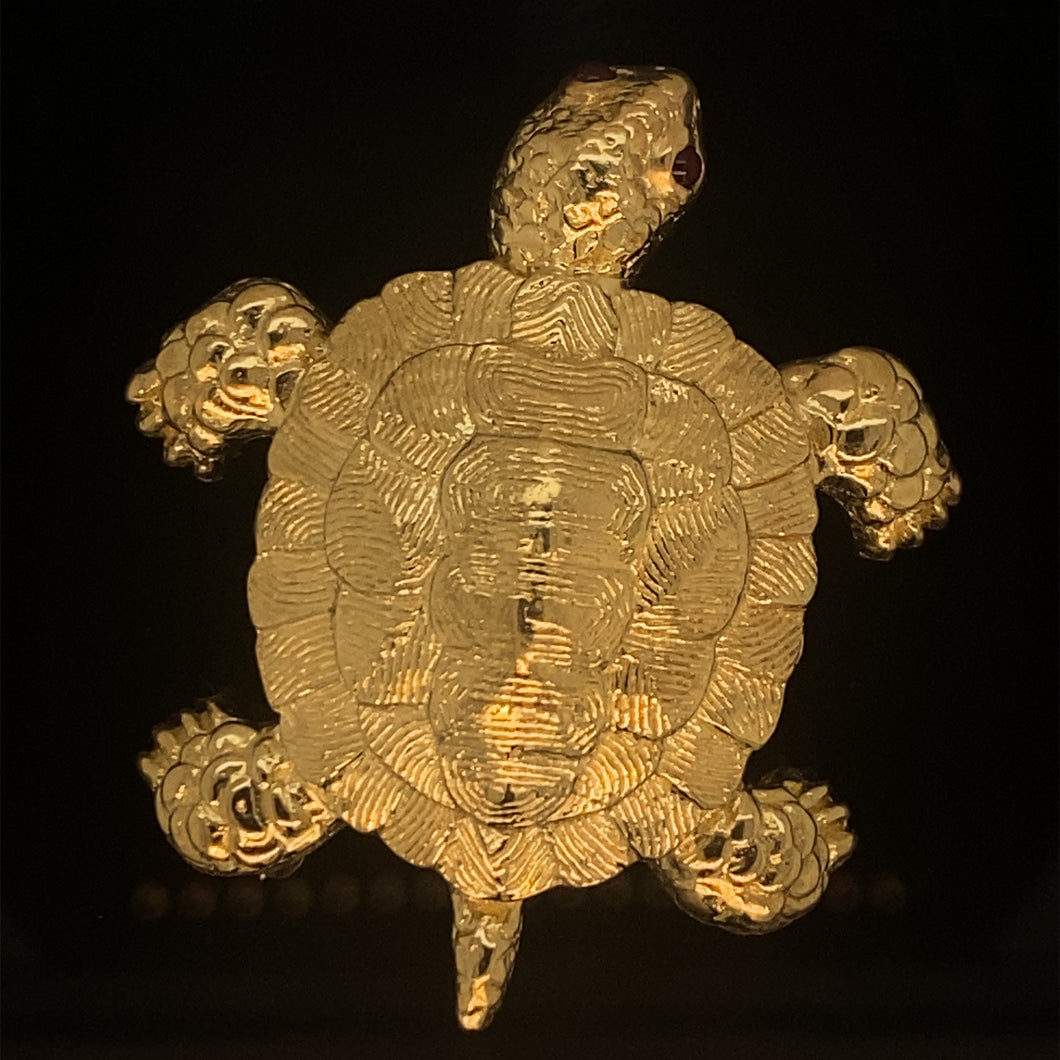 gold animal pin brooch jewelry turtle