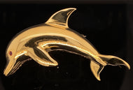 gold fish animal pin brooch jewelry dolphin