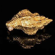 gold animal pin brooch jewelry Triton seashell