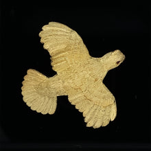 Load image into Gallery viewer, gold animal pin Brooch grouse
