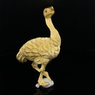 Gold animal pin brooch ostrich