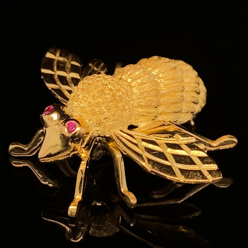 gold animal pin brooch jewelry Bee