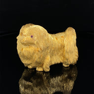 Dog Gold animal pin brooch Pekingese