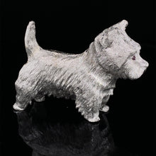Load image into Gallery viewer, Dog Gold animal pin brooch West Highland Terrier White
