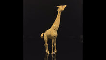 Load and play video in Gallery viewer, gold animal pin brooch jewelry giraffe
