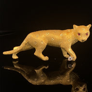 gold animal pin brooch jewelry ocelot
