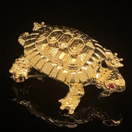 gold animal pin brooch jewelry turtle
