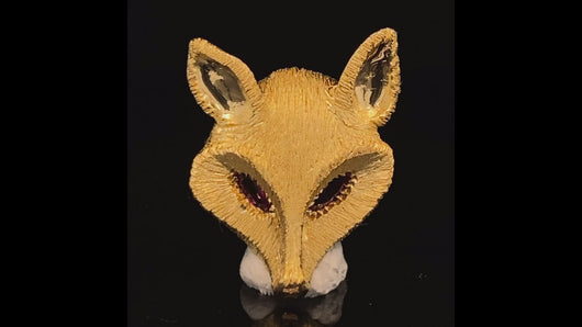gold animal pin brooch jewelry fox