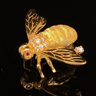 gold animal pin brooch jewelry Bee